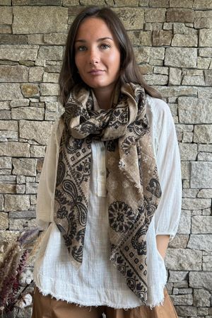 Lucky Bandana Scarf Sand 